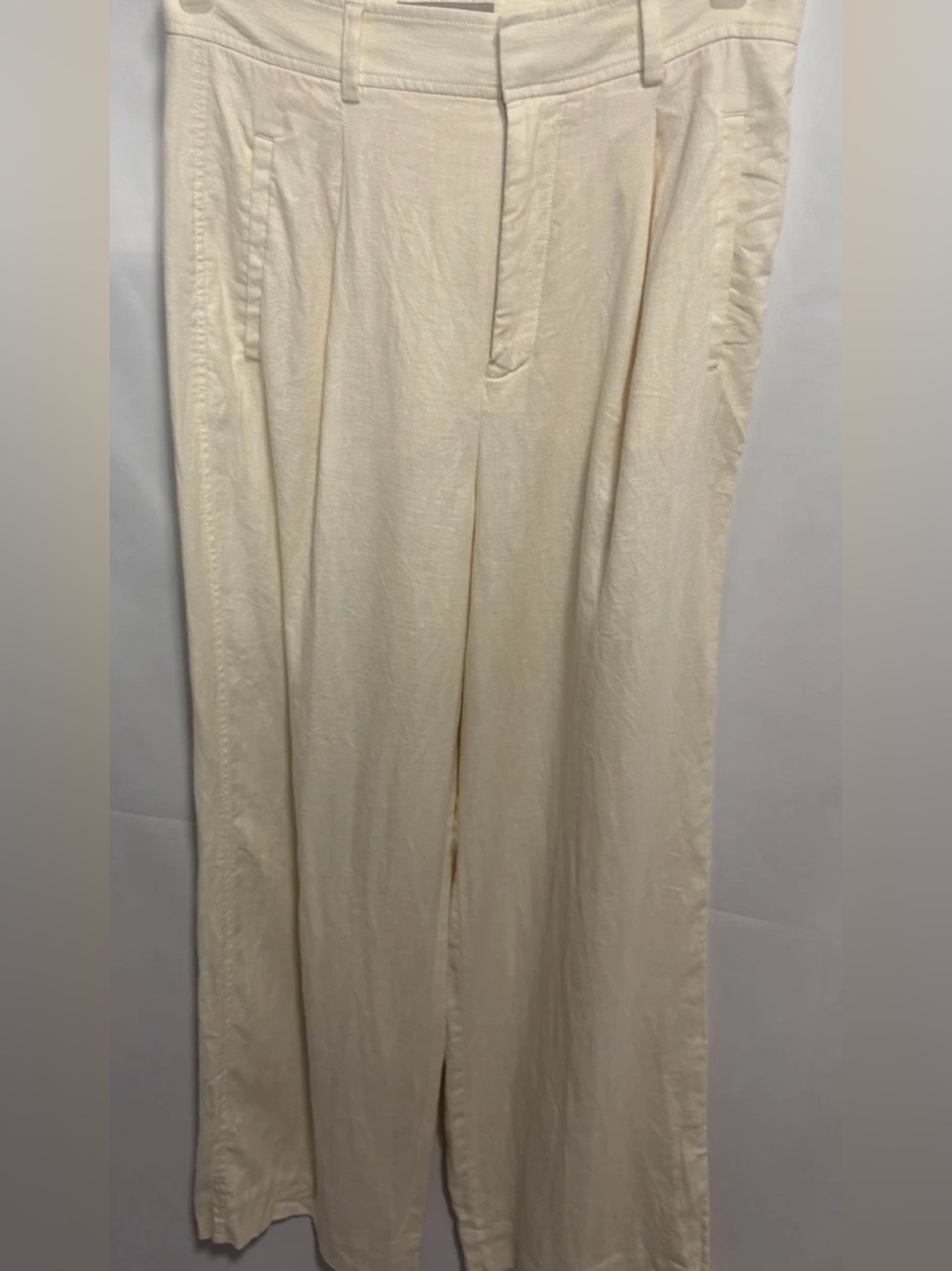 Everlane Women's  Linen Wide Leg Trouser  Dress Pants Cream Sz 6